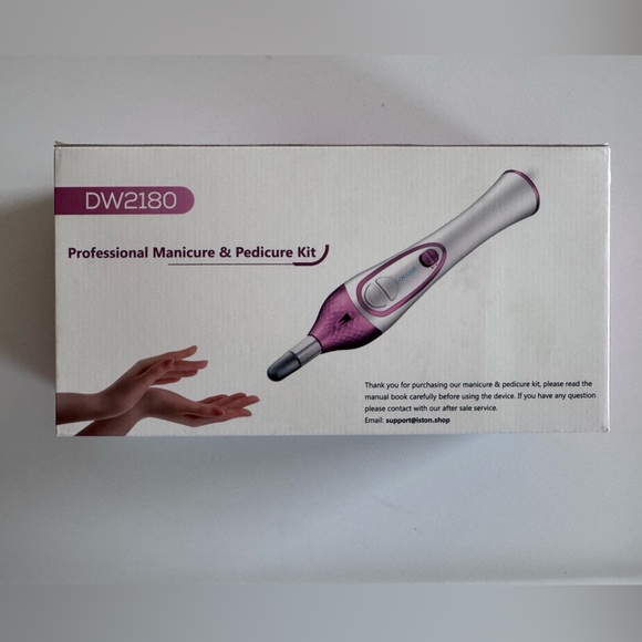 New Nail Pro Premium Luxury Nail Care Set DW2180 4x Speed, Cordless Pink - Picture 2 of 3